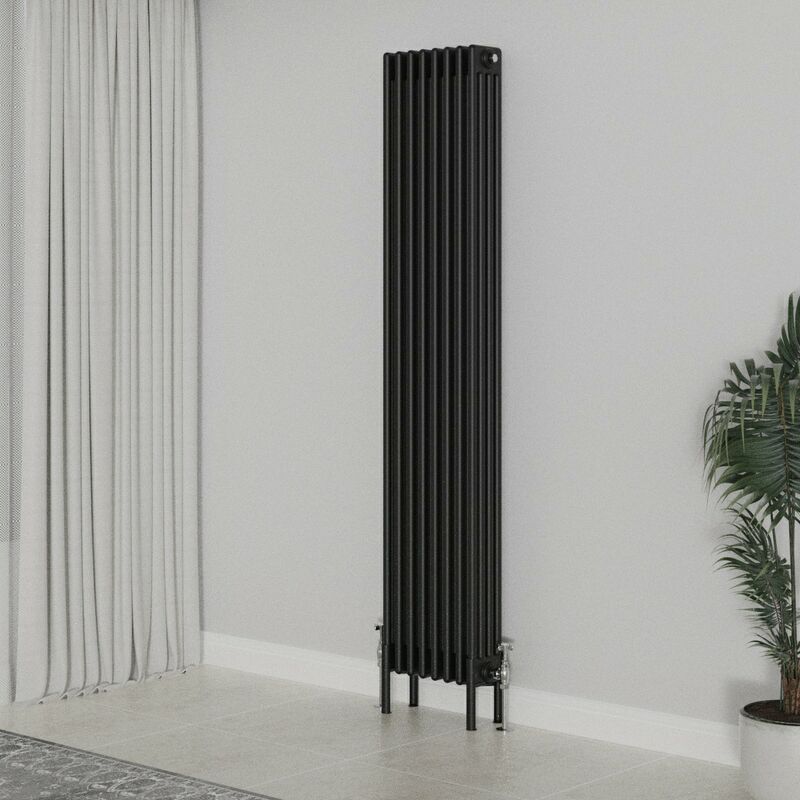 Image of Warmehaus - Traditional Radiator 1800x380mm Black&hellip;