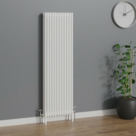 WarmeHaus Traditional Radiator 1800x560mm White Vertical 4 Column