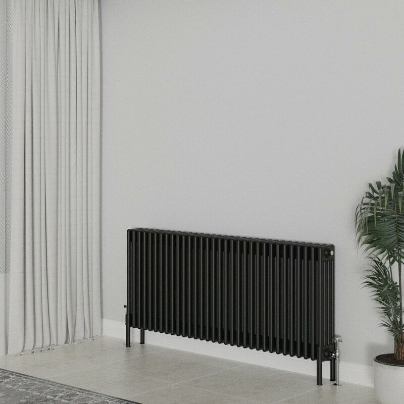 Image of Warmehaus - Traditional Radiator 600x1460mm Black&hellip;