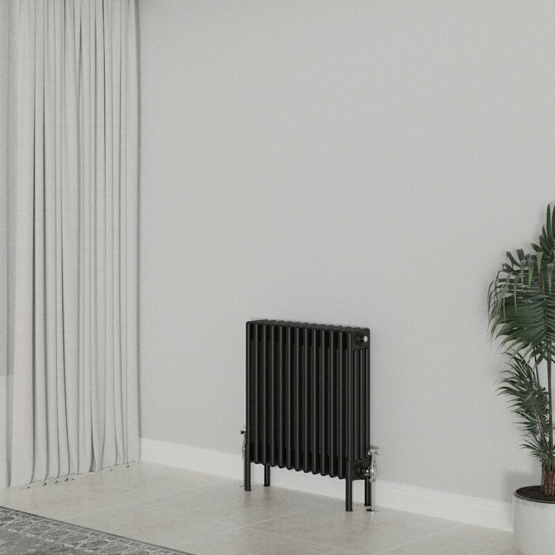 Image of Warmehaus - Traditional Radiator 600x605mm Black&hellip;