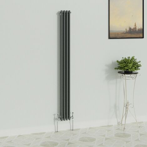 WarmeHaus Traditional Radiator Anthracite 2 Column 1800x200mm