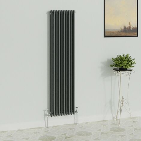 WarmeHaus Traditional Radiator Anthracite 2 Column 1800x470mm