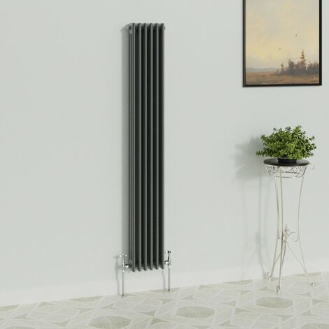 WarmeHaus Traditional Radiator Anthracite 3 Column 1800x292mm