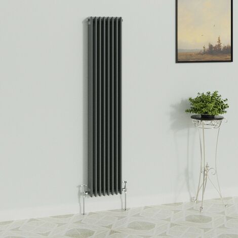 WarmeHaus Traditional Radiator Anthracite 3 Column 1800x382mm