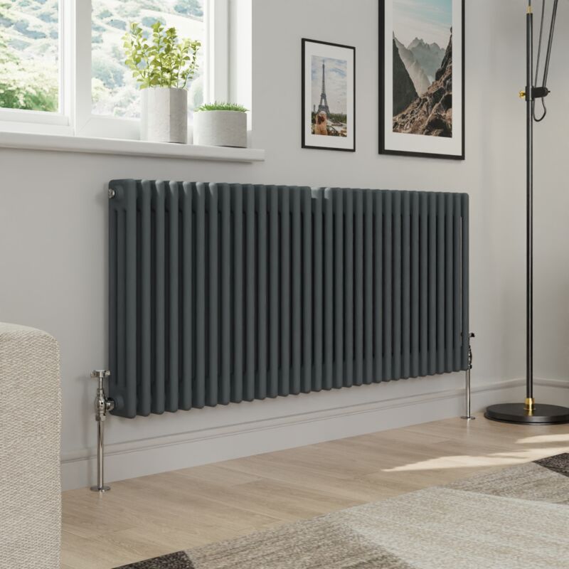 Image of Warmehaus Traditional Triple Column Anthracite Radiator&hellip;