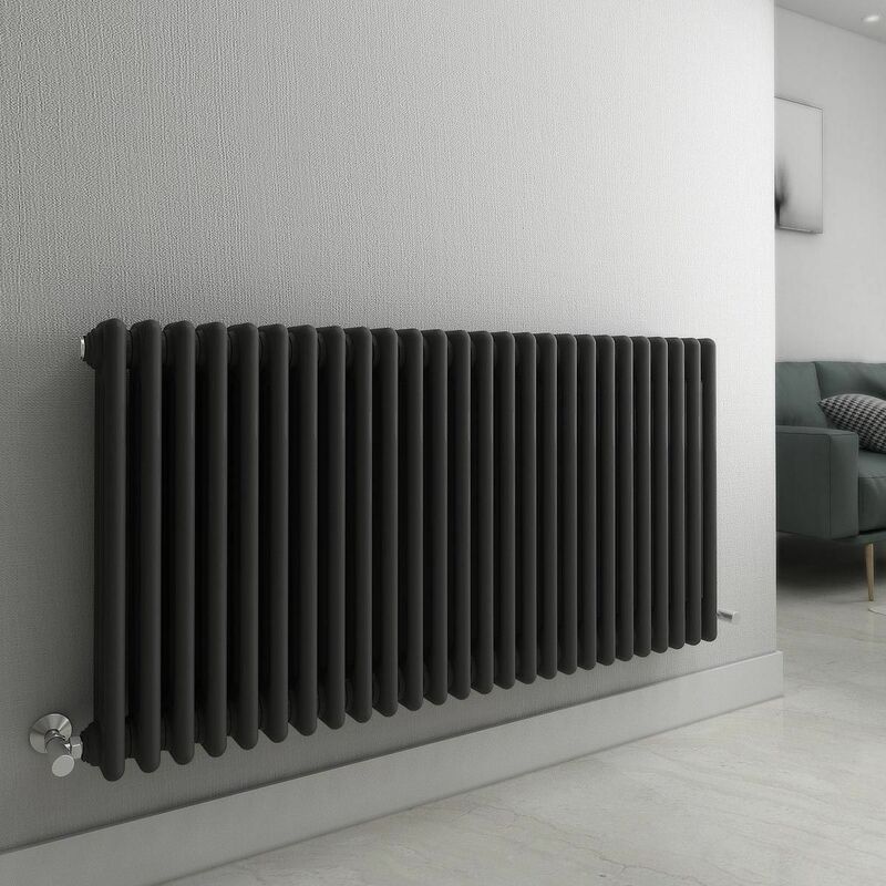 Image of Warmehaus - Traditional Radiator Anthracite Triple&hellip;