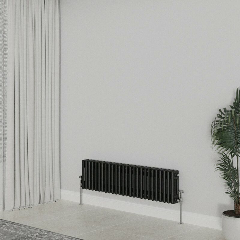 Image of Warmehaus - Traditional Radiator Black Triple&hellip;