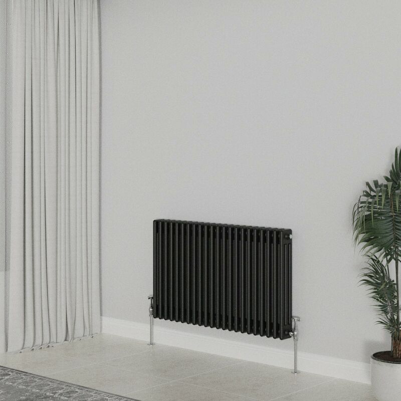 Image of Warmehaus - Traditional Radiator Black Triple&hellip;