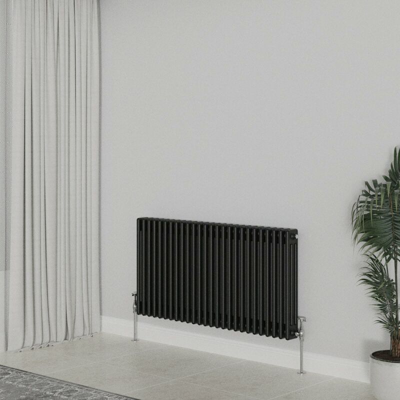 Image of Warmehaus - Traditional Radiator Black Triple&hellip;