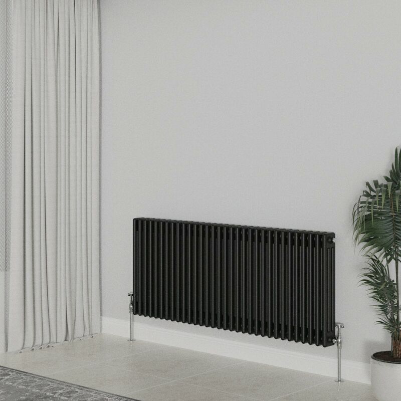 Image of Warmehaus - Traditional Radiator Black Triple&hellip;