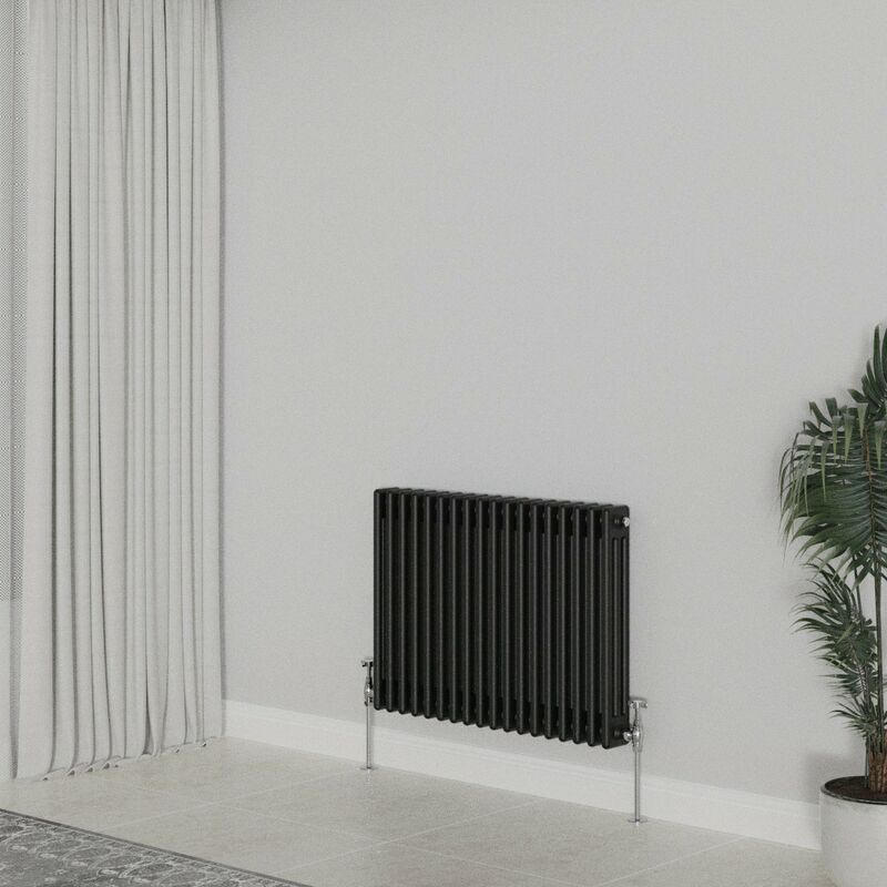 Image of Warmehaus - Traditional Radiator Black Triple&hellip;