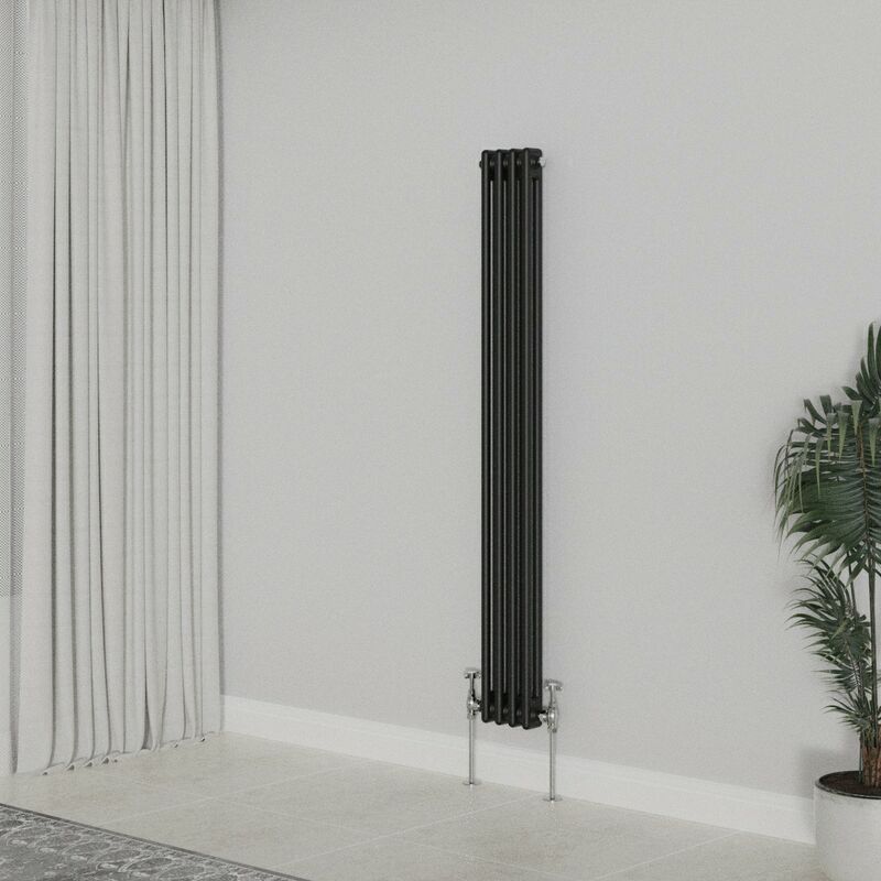 Image of Warmehaus - Traditional Radiator Black Double&hellip;