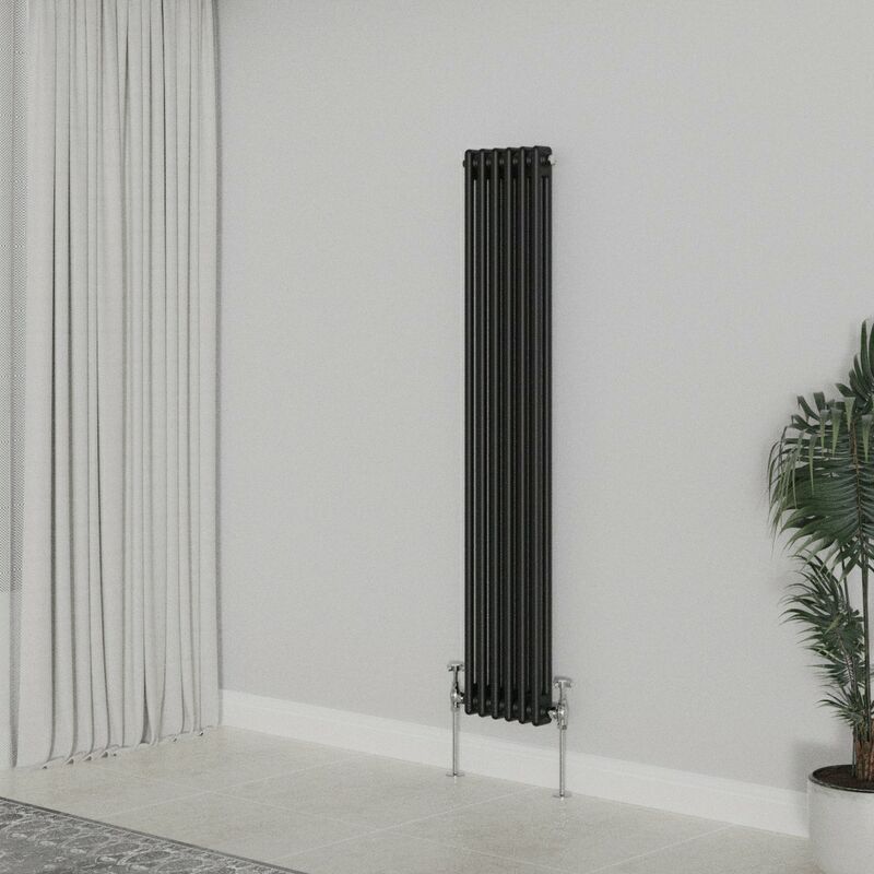 Image of Warmehaus - Traditional Radiator Black Double&hellip;