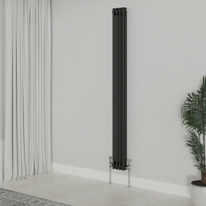 Image of Warmehaus - Traditional Radiator Black Double&hellip;