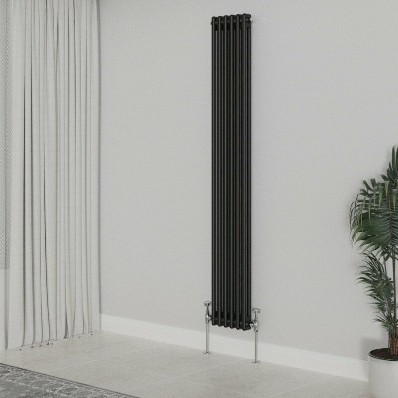 Image of Warmehaus - Traditional Radiator Black Double&hellip;