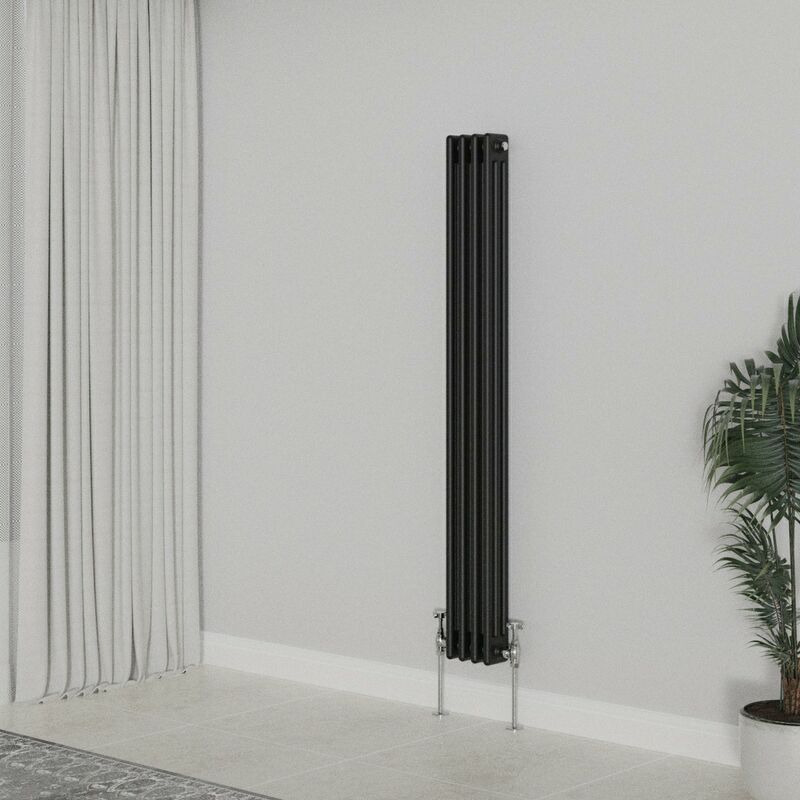 Image of Warmehaus - Traditional Radiator Black Triple&hellip;