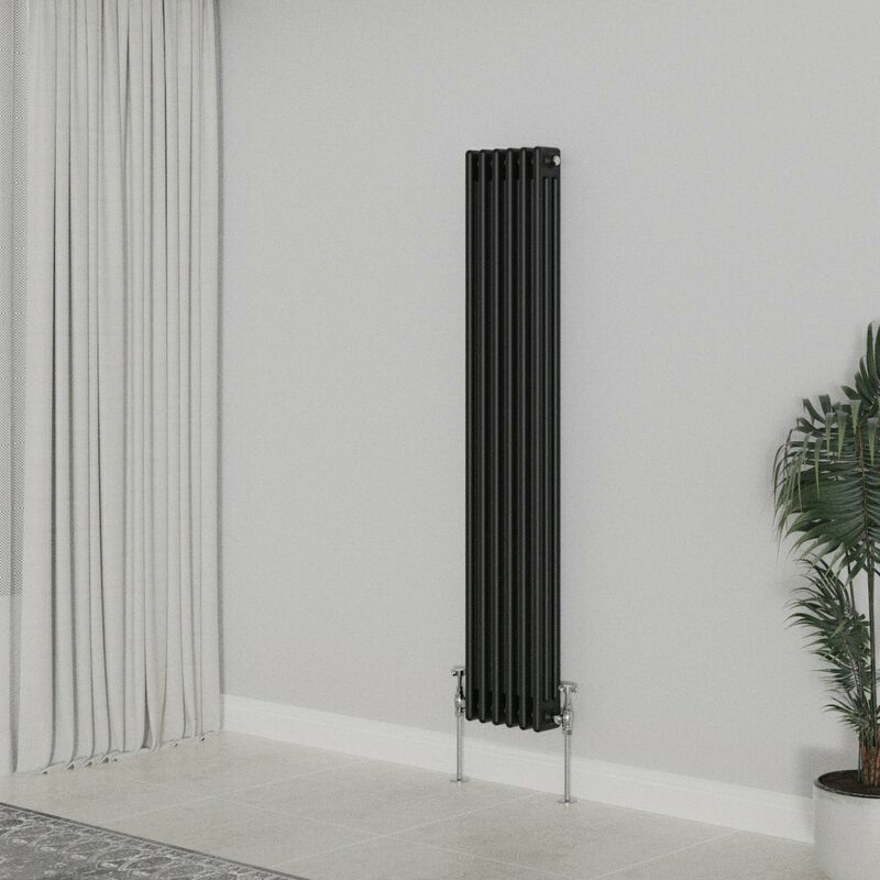 Image of Warmehaus - Traditional Radiator Black Triple&hellip;