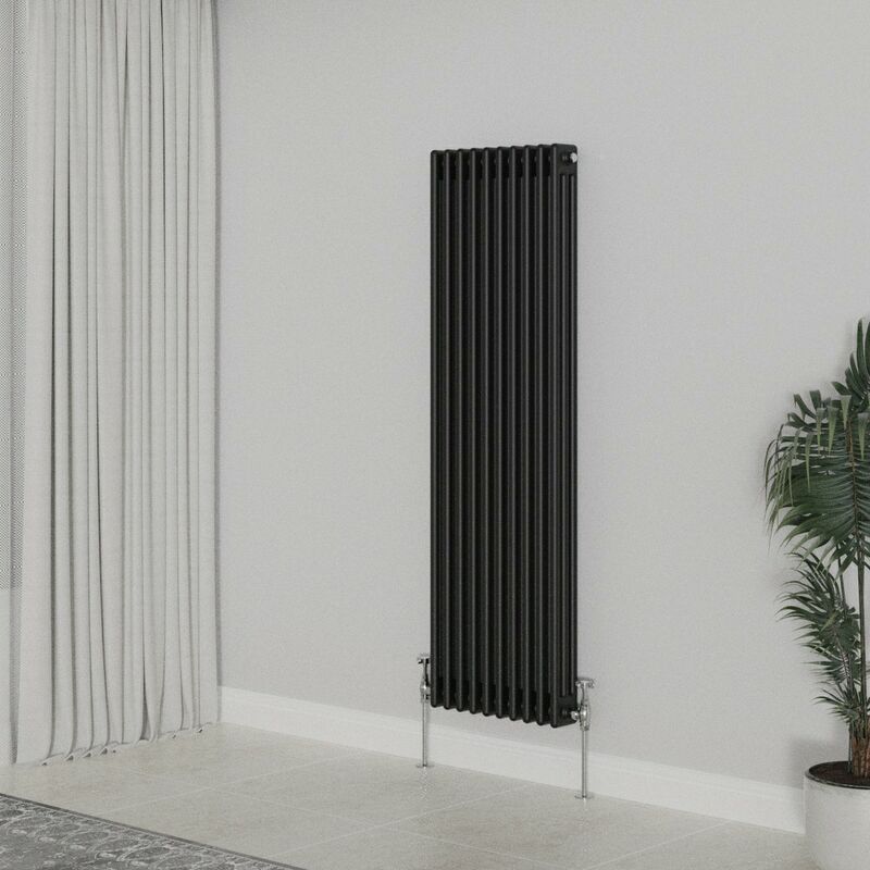 Image of Warmehaus - Traditional Radiator Black Triple&hellip;