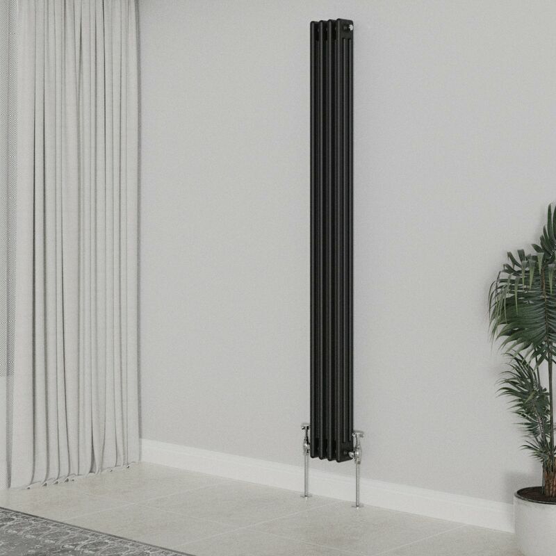 Image of Warmehaus - Traditional Radiator Black Triple&hellip;