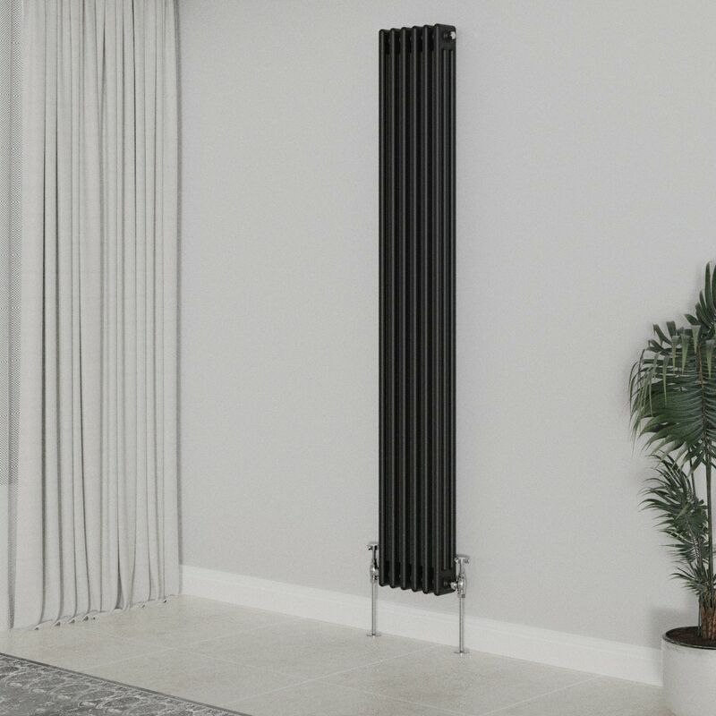 Image of Warmehaus - Traditional Radiator Black Triple&hellip;