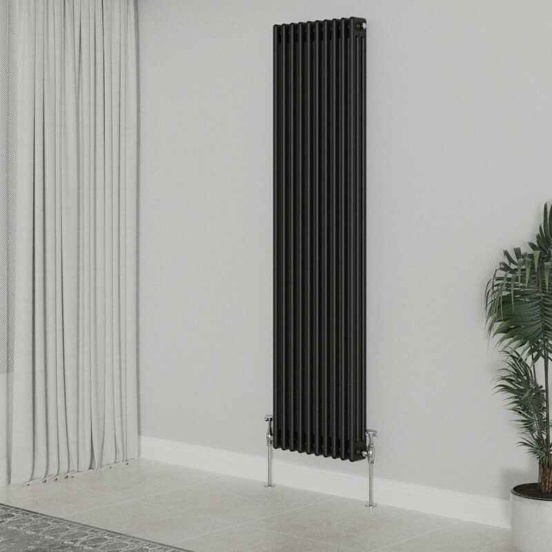 Image of Warmehaus - Traditional Radiator Black Triple&hellip;