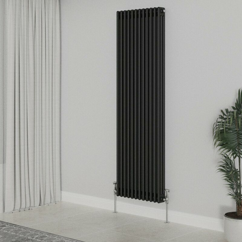 Image of Warmehaus - Traditional Radiator Black Triple&hellip;