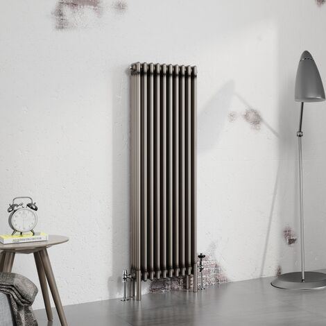 Warmehaus Traditional Radiator Raw Metal 1500x470mm Four Column