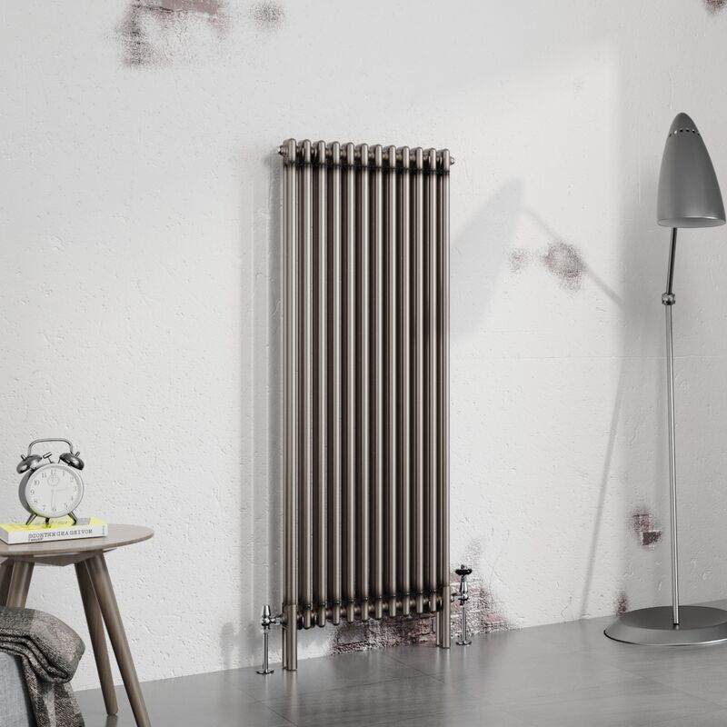 Image of Warmehaus Traditional Radiator Raw Metal 1500x560mm&hellip;