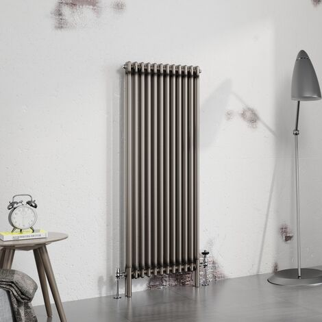 Warmehaus Traditional Radiator Raw Metal 1500x560mm Double Column