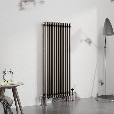 Warmehaus Traditional Radiator Raw Metal 1500x560mm Four Column