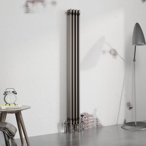 Warmehaus Traditional Radiator Raw Metal 1800x200mm Four Column