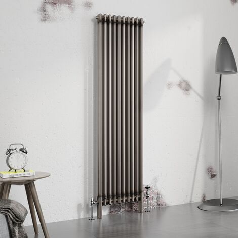 Warmehaus Traditional Radiator Raw Metal 1800x470mm Double Column