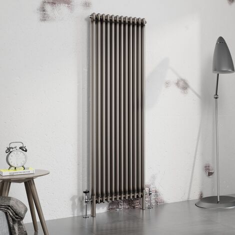 Warmehaus Traditional Radiator Raw Metal 1800x560mm Double Column