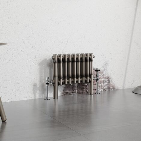 Warmehaus Traditional Radiator Raw Metal 300x425mm Double Column