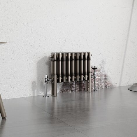 Warmehaus Traditional Radiator Raw Metal 300x427mm Triple Column