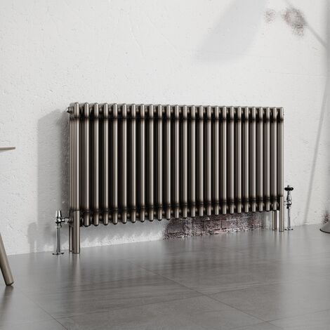 Warmehaus Traditional Radiator Raw Metal 600x1192mm Triple Column