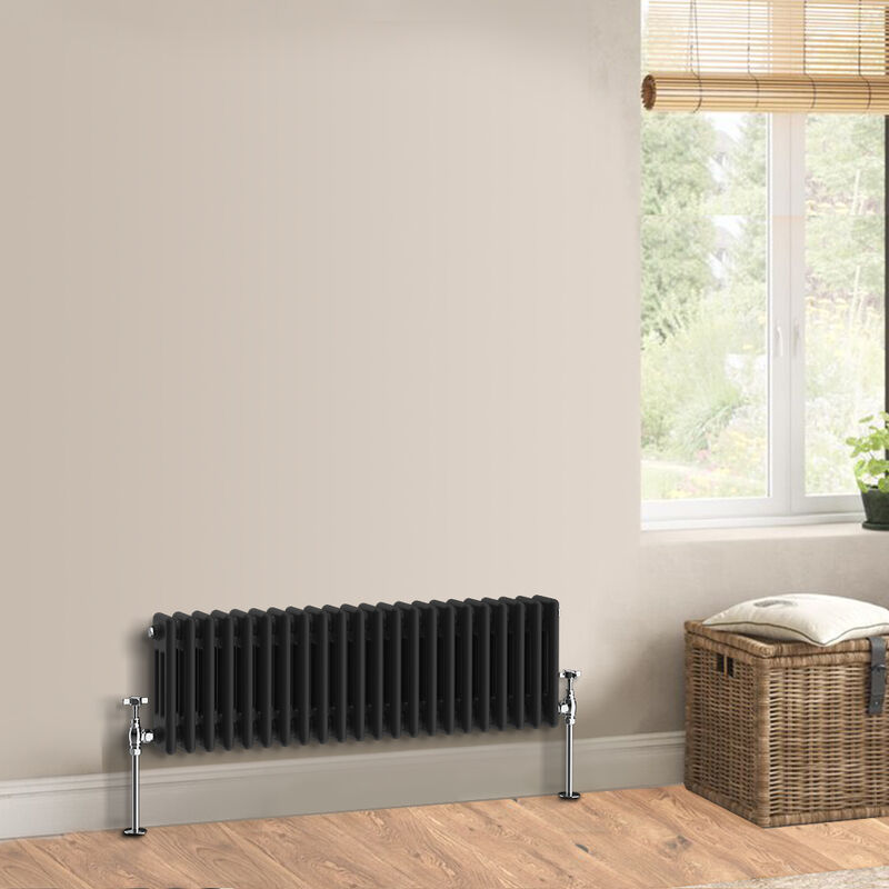 Image of Traditional Triple Column Black Radiator 300x1010mm&hellip;