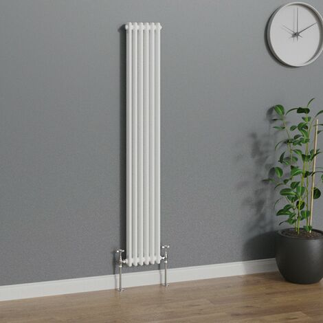 WarmeHaus Traditional Radiator White Double Column 1800x290mm