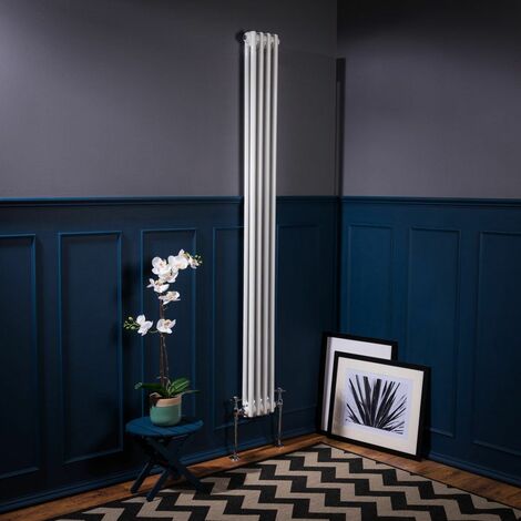 WarmeHaus Traditional Radiator White Double Panel 1800x200mm