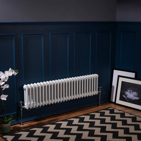 WarmeHaus Traditional Radiator White Double Panel 300x1190mm