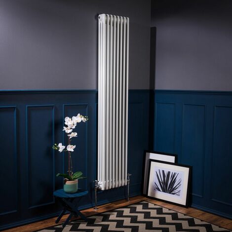 WarmeHaus Traditional Radiator White Triple Panel 1800x382mm