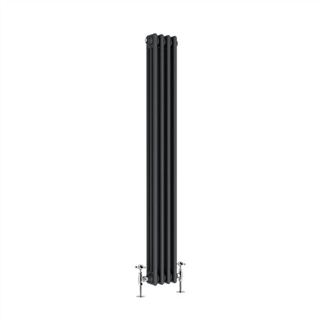 Warmehaus Traditional Triple Anthracite Radiator 1500 x 200mm