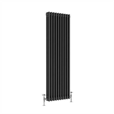 Warmehaus Traditional Triple Anthracite Radiator 1500 x 470mm