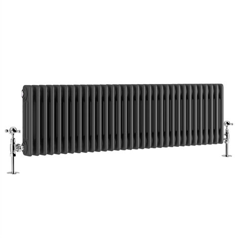 Warmehaus Traditional Triple Anthracite Radiator 300x1460mm