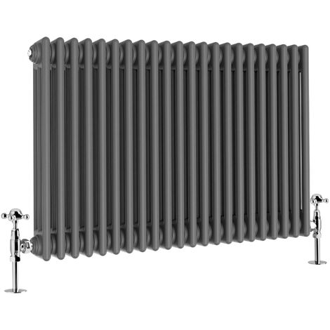 Warmehaus Traditional Triple Anthracite Radiator 600x1010mm