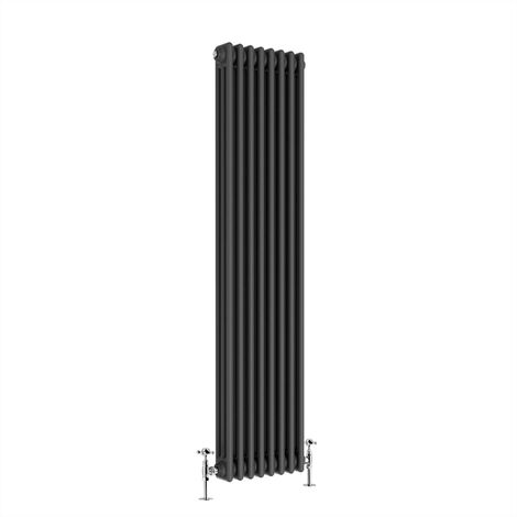 Warmehaus Traditional Triple Anthracite Tall Radiator 1800x380mm