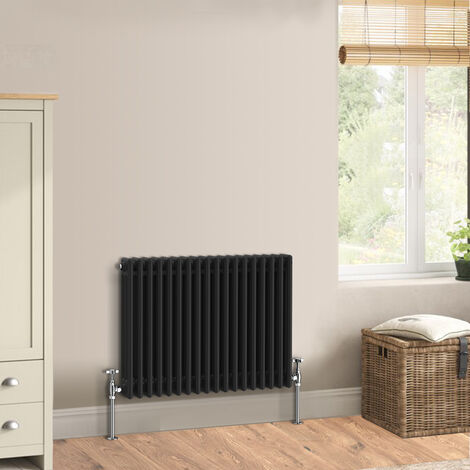 Warmehaus Traditional Triple Column Black Radiator 600x830mm