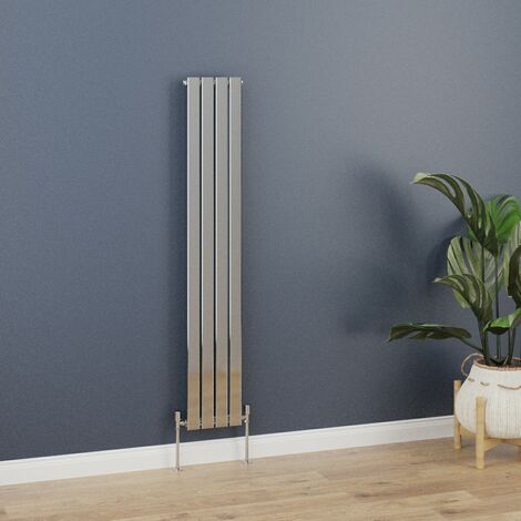 WarmeHaus Vertical 1600x272mm Flat Panel Radiator Chrome Single