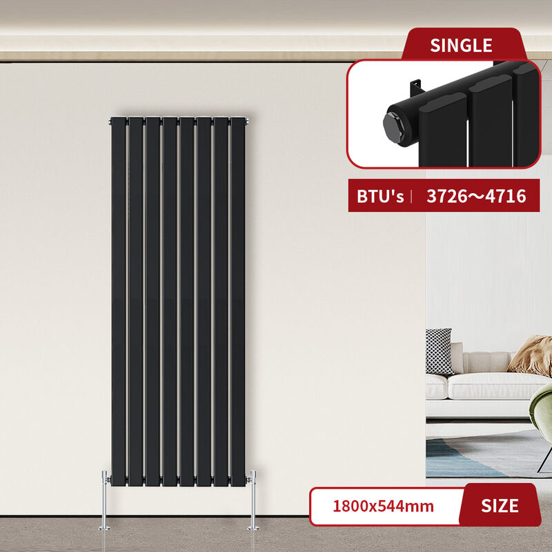 Image of Warmehaus - Flat Panel Radiator Black&hellip;