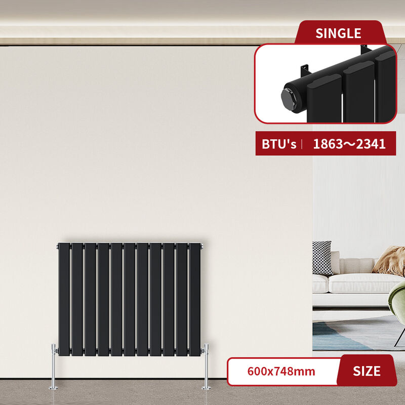 Image of Warmehaus - Flat Panel Radiator Black&hellip;